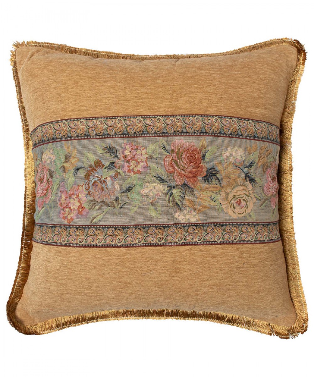 Μαξιλαροθήκη με κρόσσι 572 (45cm x 45cm) χρυσό