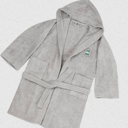 Μπουρνούζι Παιδικό Eco Grey Ηλικία 8-10