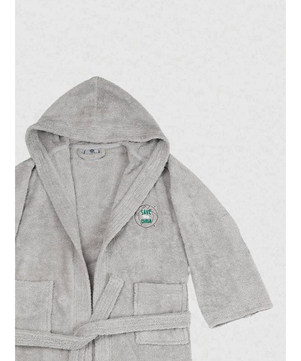 Μπουρνούζι Παιδικό Eco Grey Ηλικία 8-10