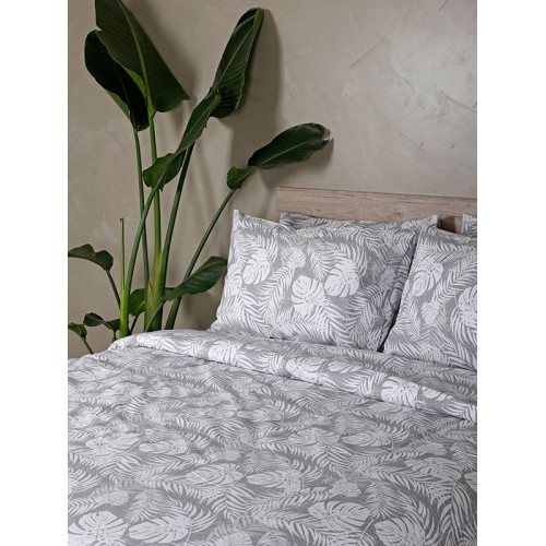 Σετ Σεντόνια Cotton Feelings 2038 Grey Μονό (165x270)