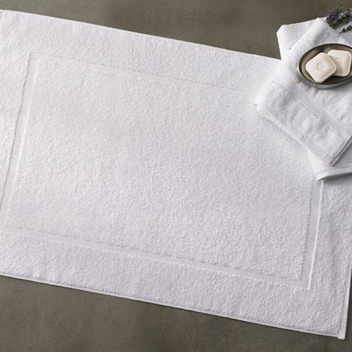 Cotton hotel bath rug 50X75 in White - 2136