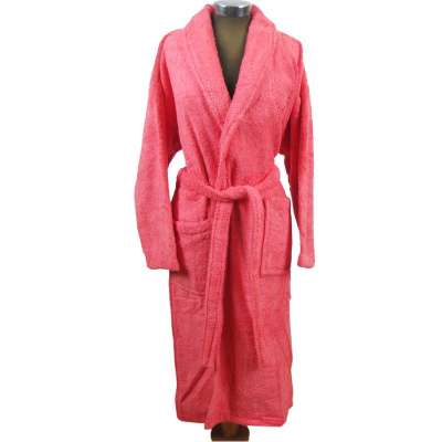 Adult's 100% cotton bathrobe  Flamingo Coral- 1235