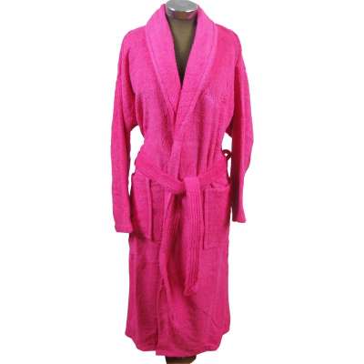 Adult's 100% cotton bathrobe Flamingo Fuchsia- 1236