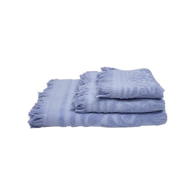 Bath Τowel Sunshine Crochet 7 Blue 80Χ150 520gsm - 111-144-blue
