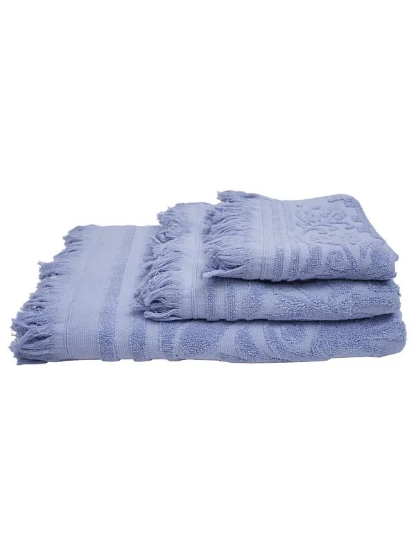 Πετσέτα Sunshine Κρόσι 7 Blue 520γρ/μ² Προσώπου 50X90 - 111-143-blue