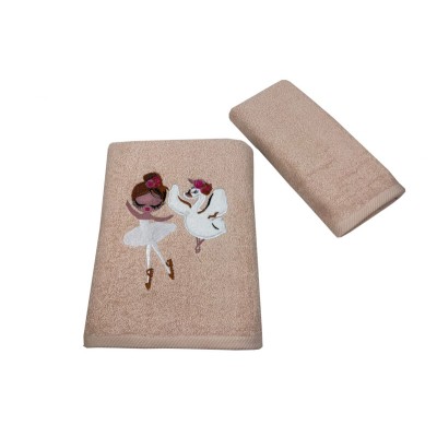 Σετ Παιδικές Πετσέτες Δύο Τεμαχίων 40x60 , 65Χ135 Astron Italy  Ballerina - 387-1