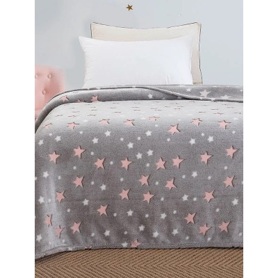 Baby Crib's Blanket Luminus Sunshine 110X140 Stars Pink - 041-53-stars-pink