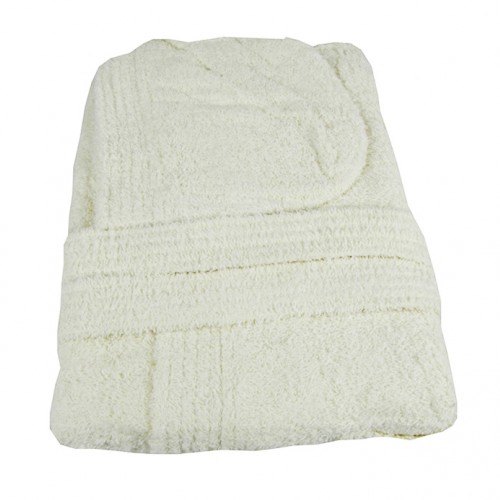 Ecru children's bathrobe with hood - 8522