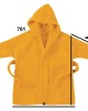 Yellow children's bathrobe with hood - 761