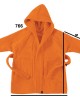 Orange children's bathrobe with hood - 766