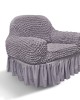 Full Τhree Pieces Sofa Covers Set Grey - 1490