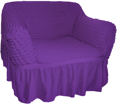 Σετ Ελαστικών Καλυμμάτων Σαλονιού Γκοφρέ Purple - 1686