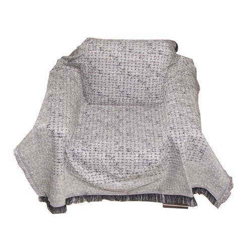 Soft Touch Chenille Throw for Armchair Weave Grey 170X170 Ideato - 1832-1