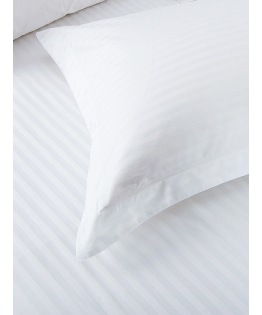 Ηοtel Pillowcase Ideato NEPTUNE Oxford 100% Cotton Satin 50Χ70+4 220tc with Stripe 1cm - NEPTUNE-10