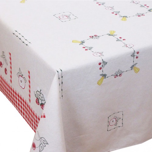 Printed Rectangular Tablecloth for Restaurants 140Χ220 - 1971-3