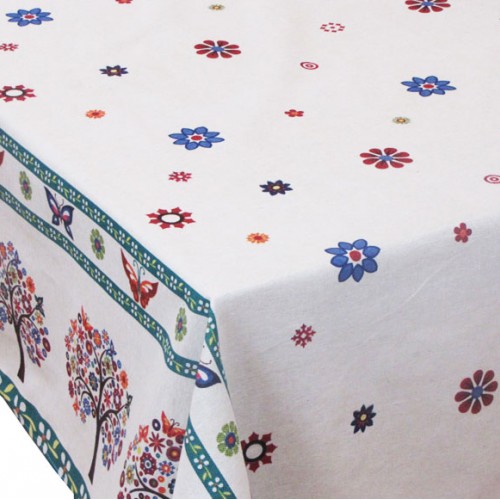 Printed Square Tablecloth for Kitchen 140Χ140 -2973-1