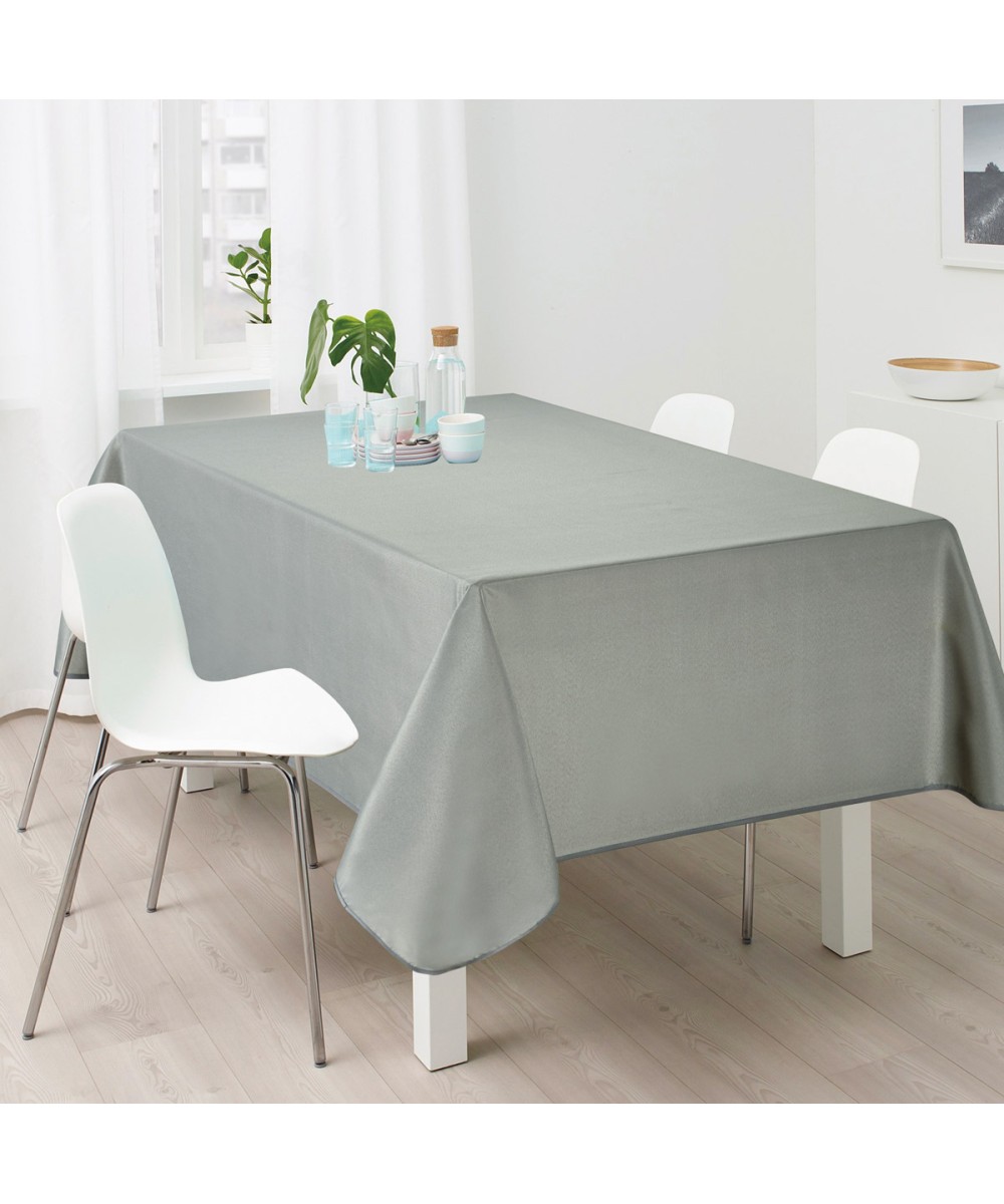 Grey Unstainable Round Tablecloth for Restaurants 150 - 1724-3