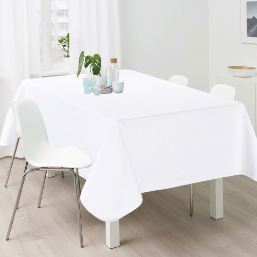 White Unstainable Round Tablecloth for Restaurants 150 - 1722-3