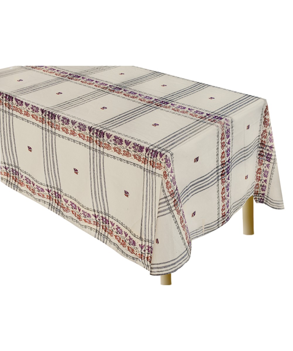 Printed Rectangular Tablecloth for Kitchen 140Χ220 - 2576-3
