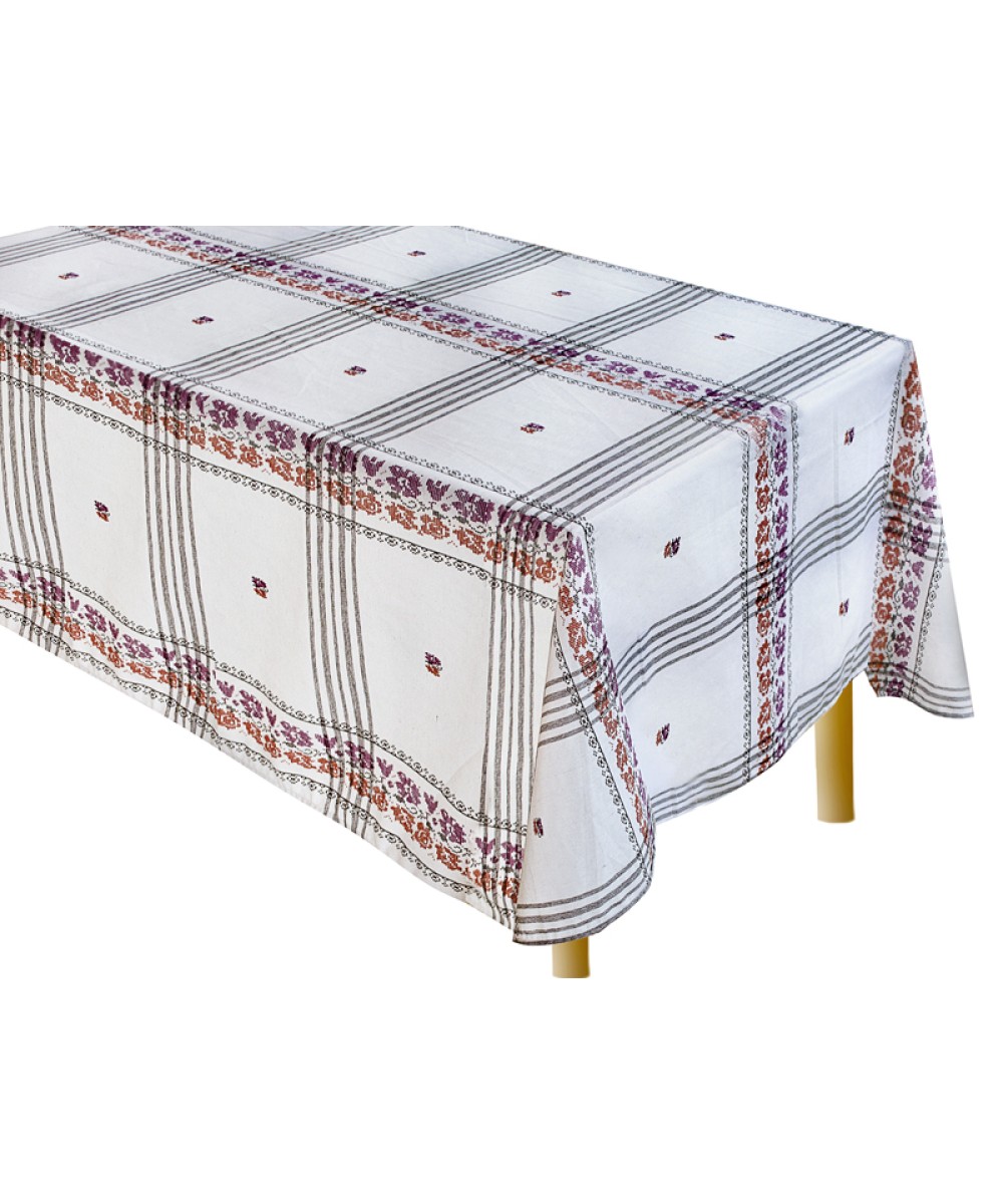 Printed Rectangular Tablecloth for Restaurants 140Χ220 - 1572-3