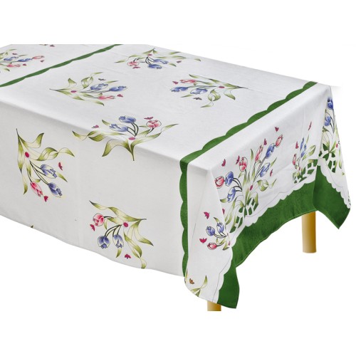 Floral Rectangular Tablecloth for Kitchen 140Χ180 - 2565-2