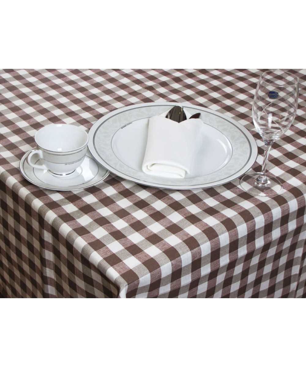 Printed Rectangular Tablecloth for Restaurants 140Χ220 - 1552-3