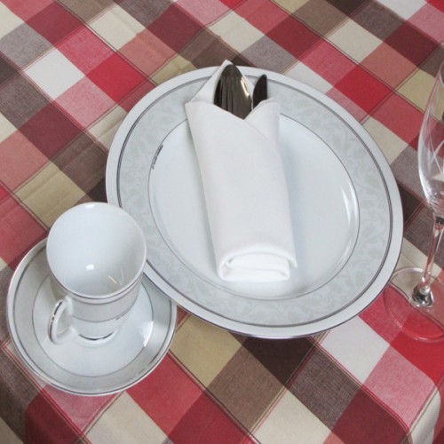 Printed Rectangular Tablecloth for Restaurants 140Χ220 - 1588-3