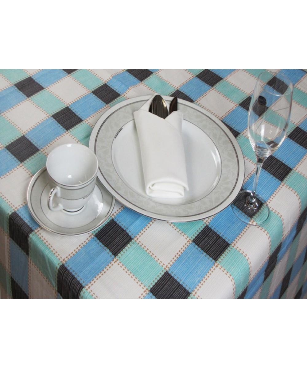 Printed Rectangular Tablecloth for Kitchen 140Χ220 - 2594-3