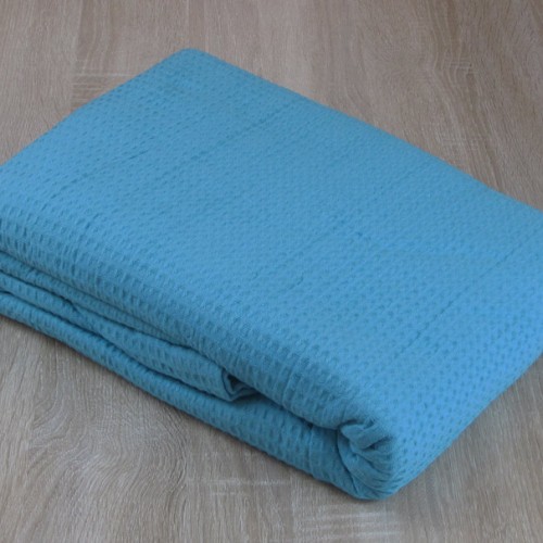 Aqua Queen Size Pique Sanforized Blanket 230Χ265 - 3993-2