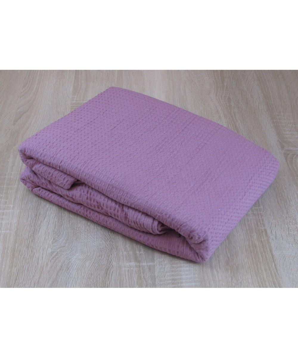Dusty Pink Queen Size Pique Sanforized Blanket For Hotels 230Χ265 - 3996-2