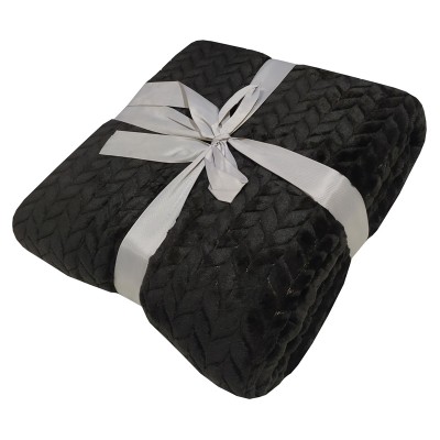  Κουβέρτα Le Blanc  Velour Flannel Black Μονή 150Χ200 - 7222296-5
