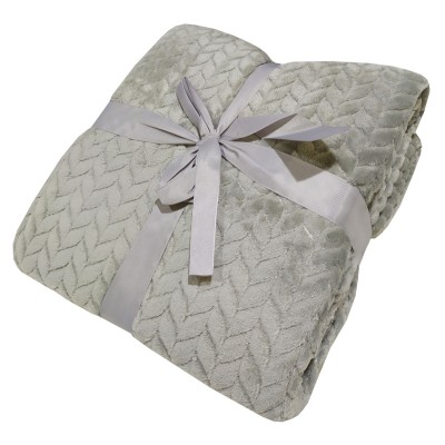  Double Le Blanc Velour Flannel Blanket 200X220 Light Grey- 7001228-13