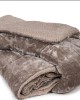 Single Quilted Blanket 160X220 Flannel-Sherpa Flamingo Arizona Beige - 2044-1