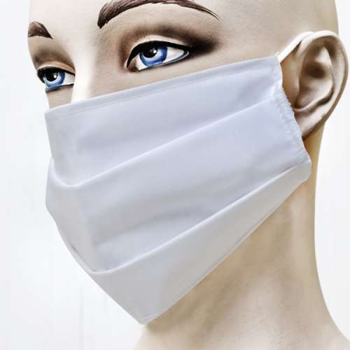 Λευκή 100% Βαμβακερή Μάσκα Πολλαπλών Χρήσεων 3ply Με Φίλτρο - 70000010000-3-5