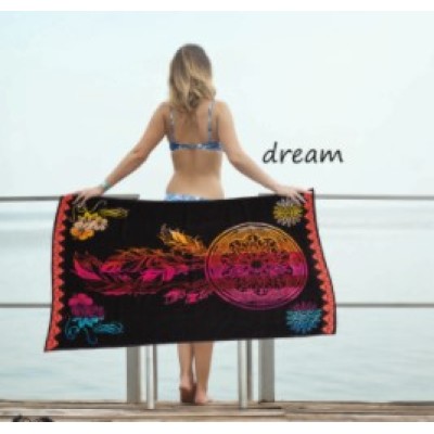 Πετσέτα Θαλάσσης Flamingo 100% Βαμβακερή 86Χ160 Dream - 2014