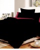 Σετ Σεντόνια ΚΟΜΒΟΣ Cotton Line Black - Red Μονόχρωμα με Φάσα Μονά με λάστιχο 100x200 20