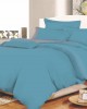 KOMVOS Cotton Line Dolphin Blue - Gray Bed Sheet Set Monochrome with Fascia Single 160x240