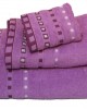 Towel KOMBOS Pennie 450g/m2 Polka Dot Jacquard Purple Hand 30x50