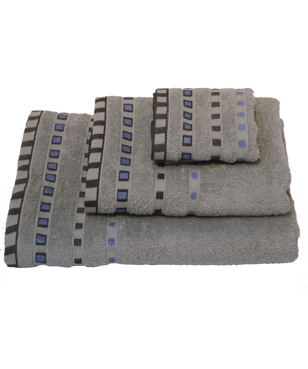 KOMBOS Penniere Towel 450g/m2 Polka Dot Jacquard Gray Face Towel 50x90