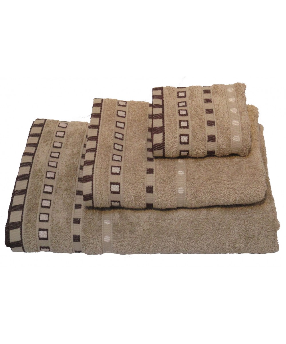 KOMBOS Pennie Towel 450g/m2 Polka Dot Jacquard Beige Face Towel 50x90