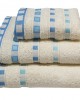 KOMBOS Pennie Towel 450g/m2 Polka Dot Jacquard Cream-Turquoise Body 70x140