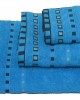 KOMBOS Pennie Towel 450g/m2 Polka Dot Jacquard Turquoise Body 70x140