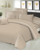 Pair of KOMVOS pillowcases Cotton Line Printed Fern Beige 50x70