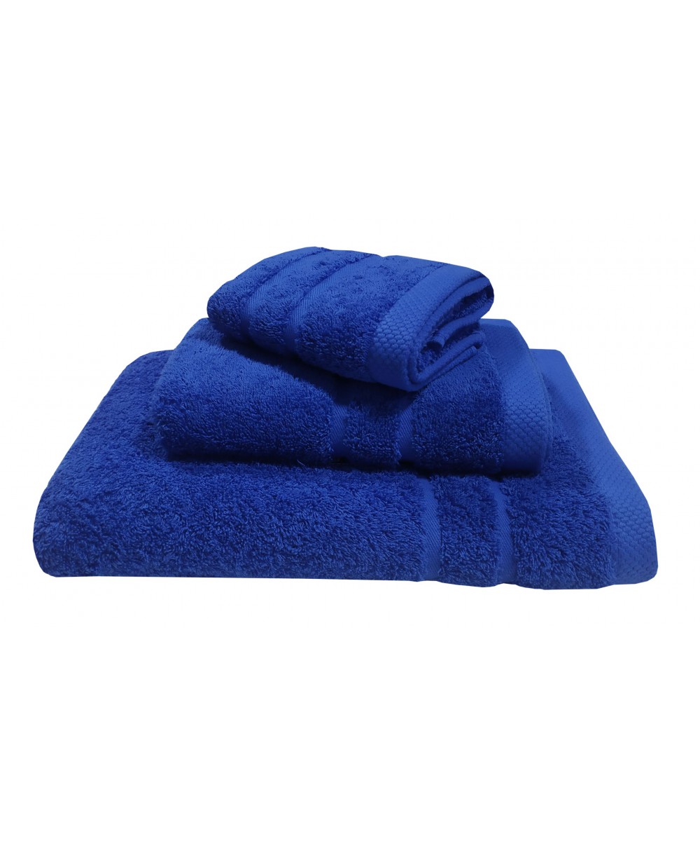 Set of 3 pcs Le Blanc 600gr/m2 Royal Blue Penny Towels (40x60, 50x95, 80x145)