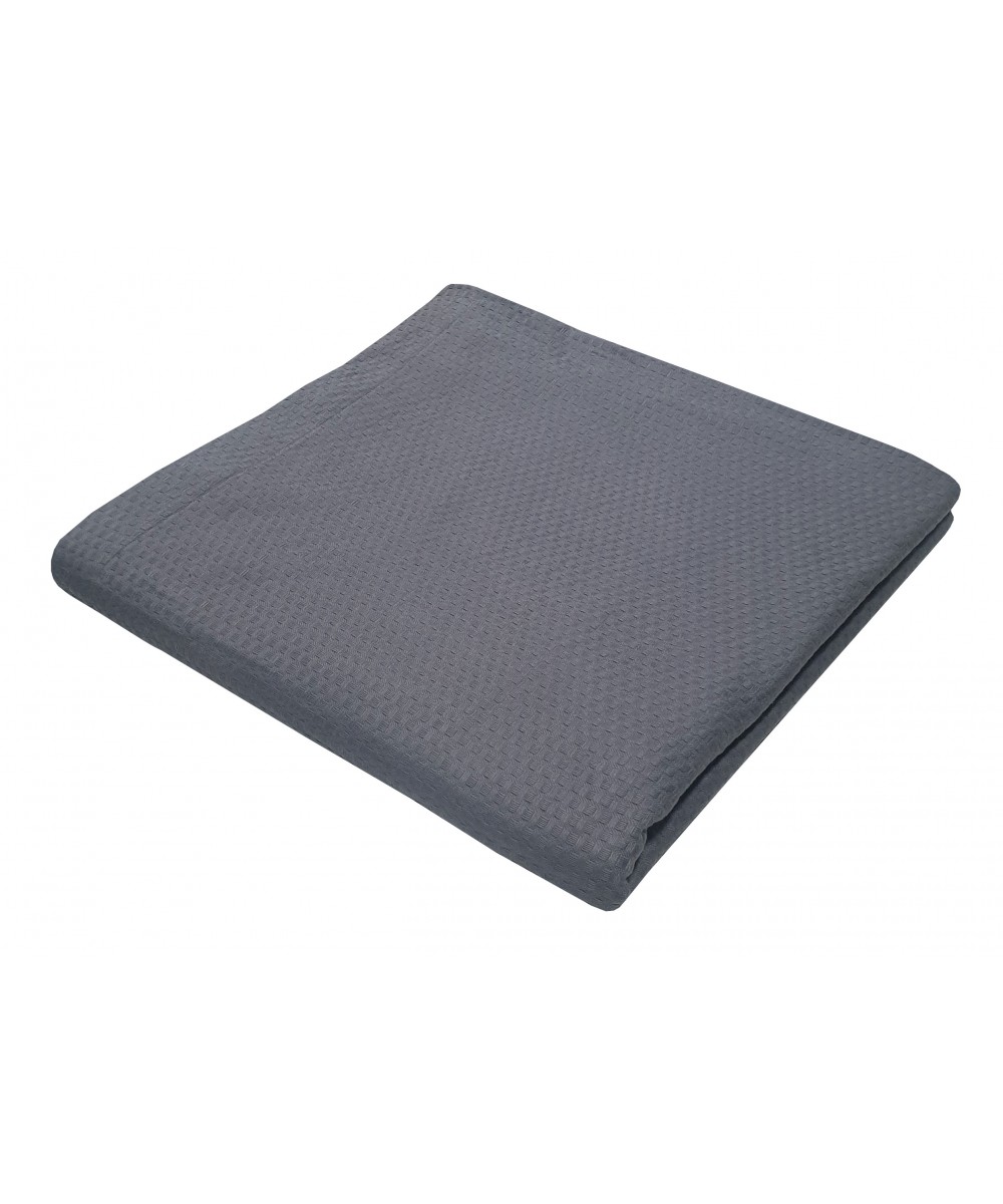 Le Blanc Sanforized Cotton Pique Blanket 100% Single 170x260 Gray