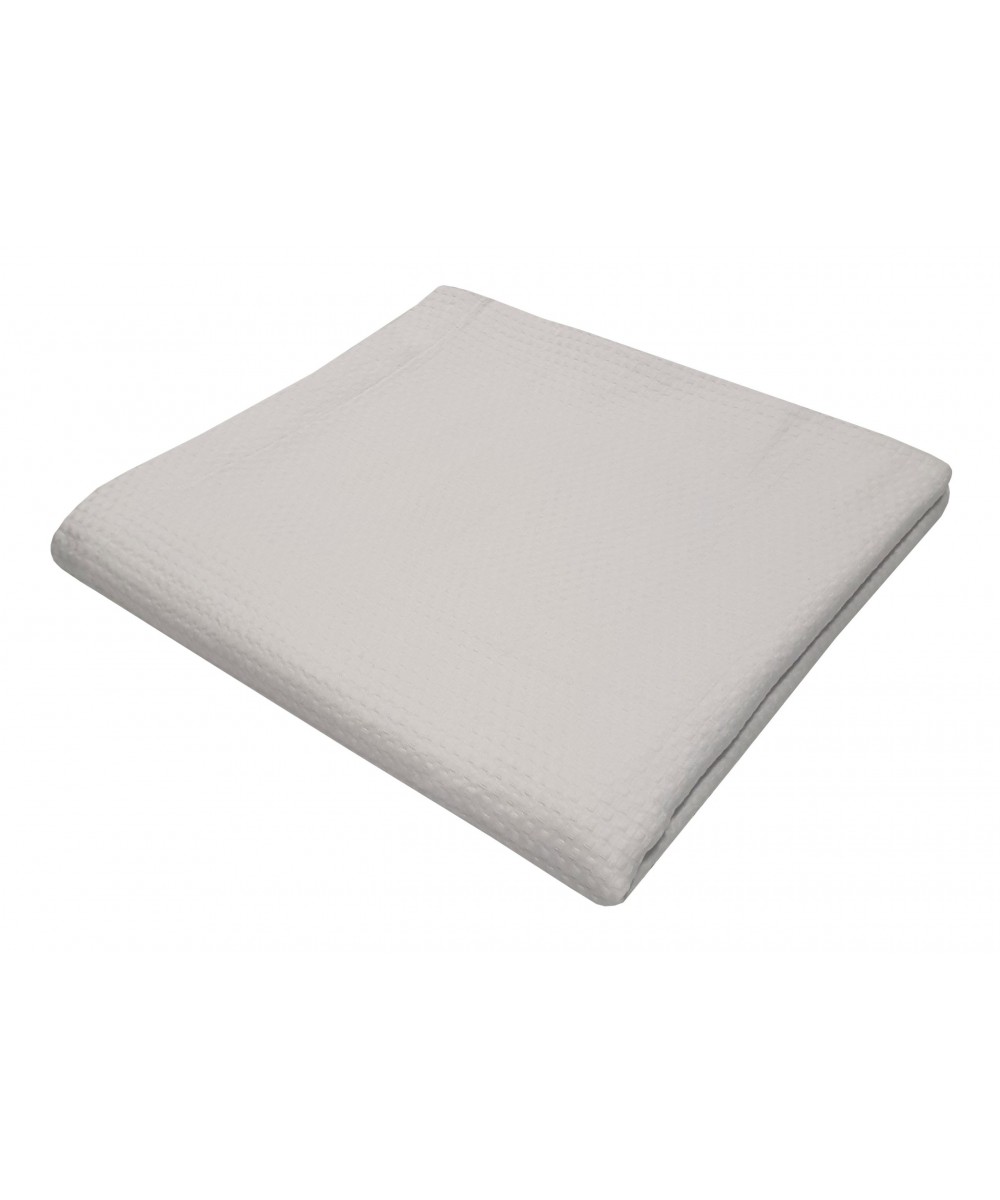 Le Blanc Sanforized Cotton Pique Blanket 100% Super Extra Double 240x260 White