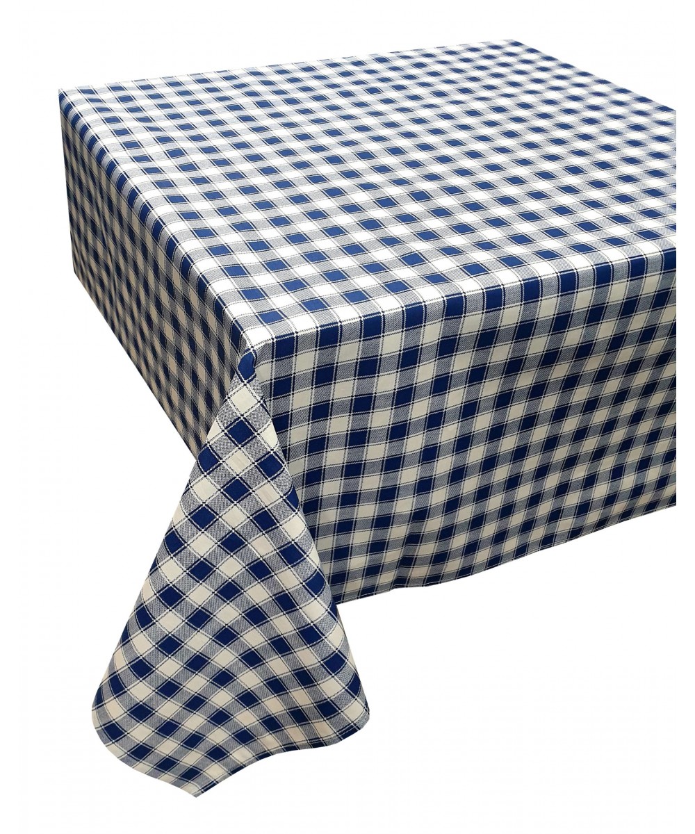 Tablecloth KOMBOS Plaid Polycotton Design-1 Blue 140x180