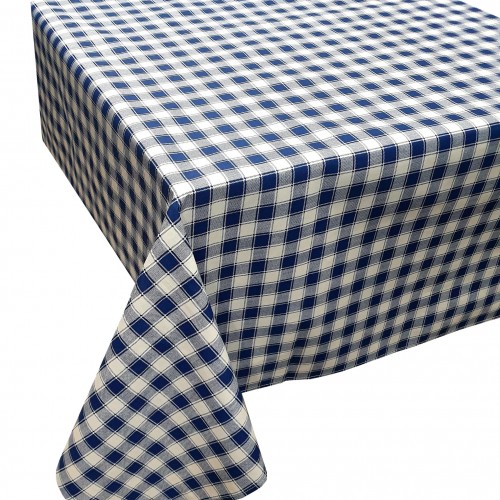 Tablecloth KOMBOS Plaid Polycotton Design-1 Blue 140x180