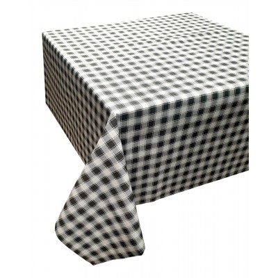 Tablecloth KOMBOS Plaid Polycotton Design-1 Gray 140x180