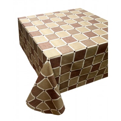 Tablecloth KOMBOS Plaid Polycotton Design-2 Olive 140x180